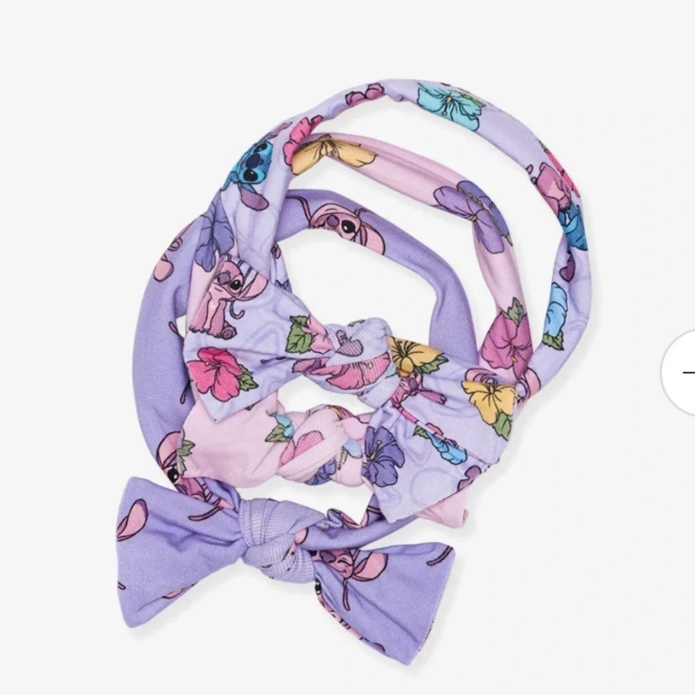 posh peanut Disney headwrap bow bamboo tropical angel set NWT